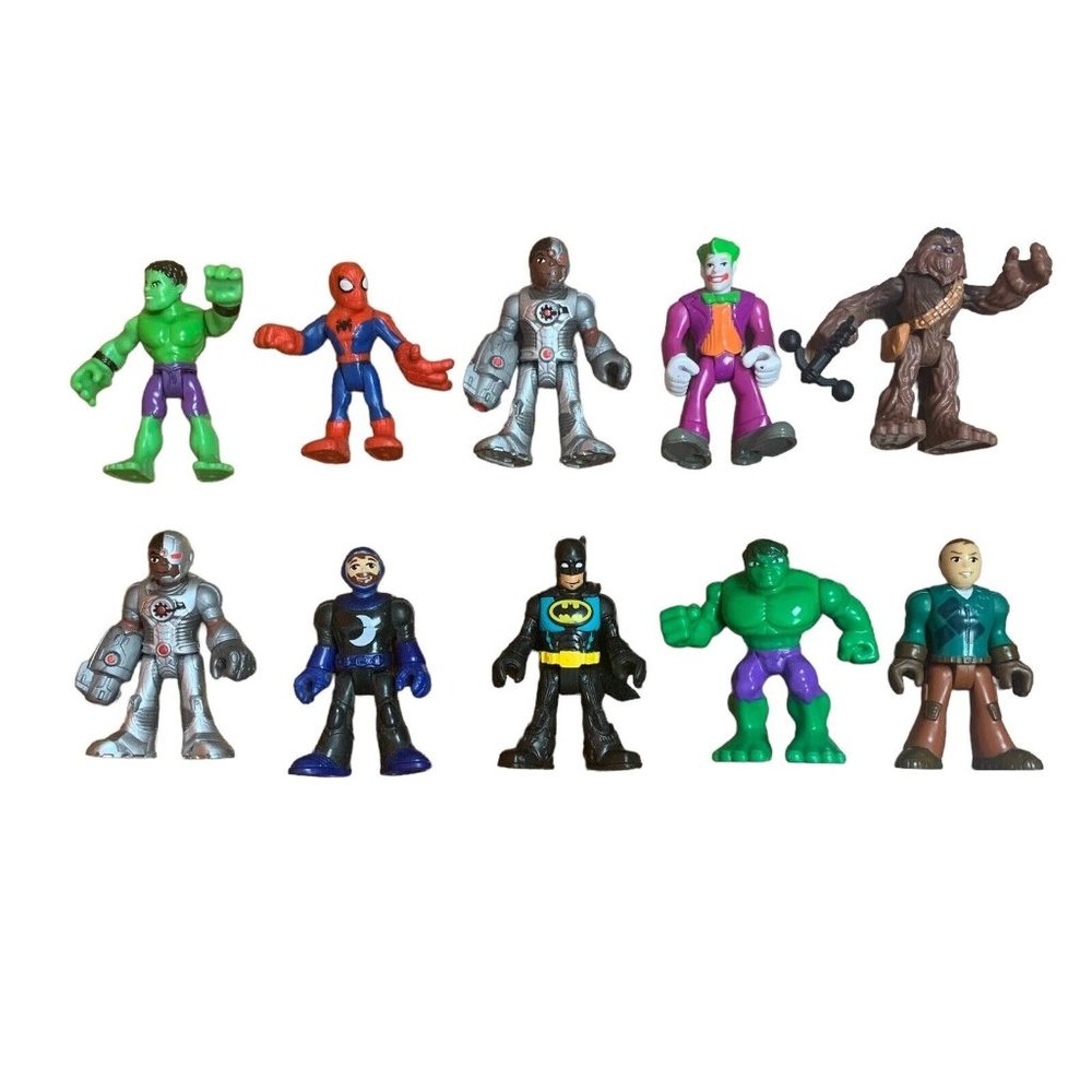 Imaginext Figures Marvel Super Hero Hasbro Cake Toppers Mixed Lot Of 10 *READ*